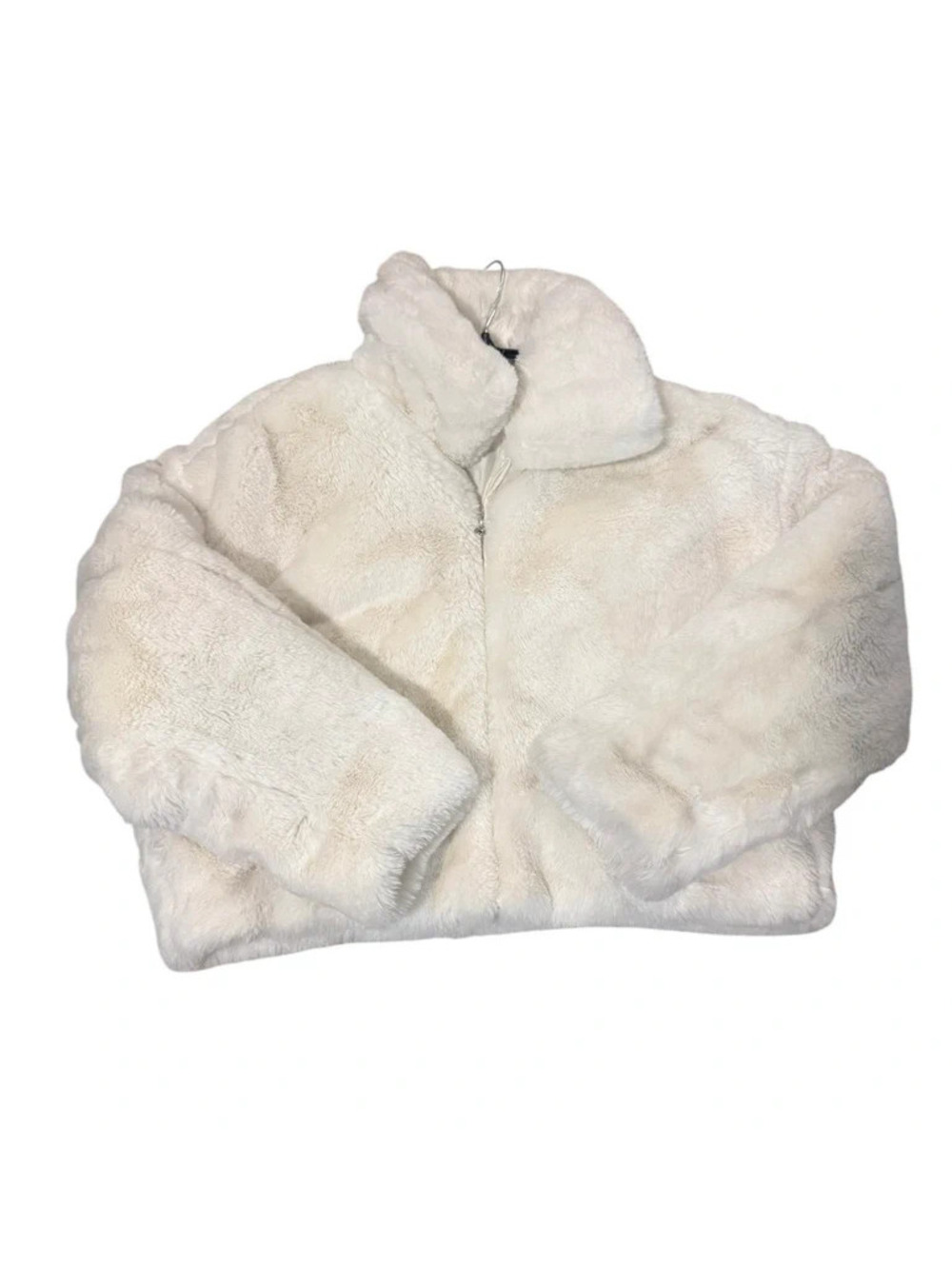 Cropped faux fur jacket